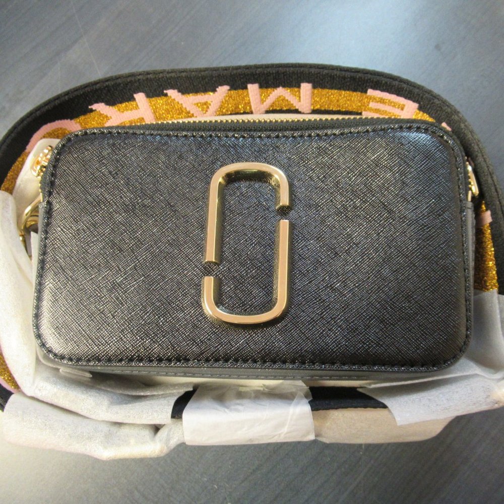 Marc Jacobs NEW BLACK MULTI Snapshot Bag
